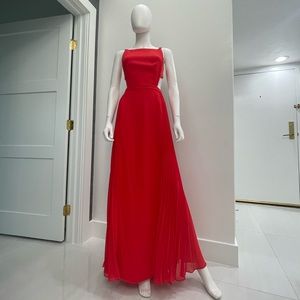 BCBG Maxazria red maxi dress with open back. Work twice.